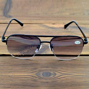 Sonnenbrille, übergroß, Farbverlauf, graue Linse, Anti-Sonnenlicht, für Innen- und Außenbereiche, Sehen in der Nähe, in der Ferne, Progressive Multifokus-Lesung, 0,75 bis 4