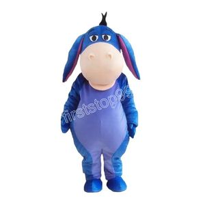 Burro mascote traje de alta qualidade dos desenhos animados anime tema personagem adultos tamanho festa natal ao ar livre publicidade outfit terno