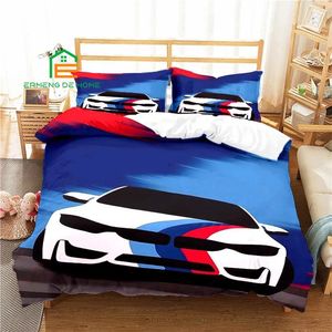 Conjuntos de cama Racing Car Pattern Duvet Cover Set Bedding para Aldult Kids Bed Set Game Quilt Cover Consolador Conjunto de cama 231007