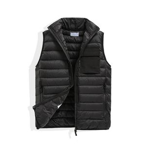 Westen Herren und Damen ohne Hut ärmellose Jacke mit Baumwolle gefütterte Herbst-Winter-Freizeitmäntel männliche Weste Bodywarmer Daunenweste196G