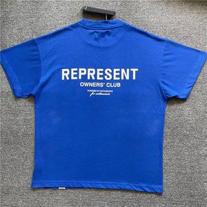T-shirt Blu Tee Uomo Donna Stampa in schiuma di alta qualità Top solidi Magliette a maniche corte 8 stili186b