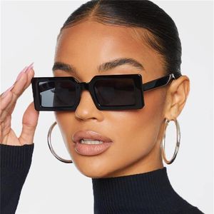 Sonnenbrille Luxus Designer Schwarz Quadrat Frauen Männer 2022 Trendy Kleine Rechteck Sonnenbrille Für Weibliche 90er Jahre Ästhetische Schattierungen Glasse266r