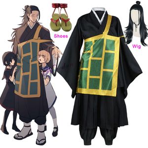 Anime jujutsu kaisen geto suguru cosplay kostymskor peruk kimono för män kvinnor halloween festkläder japansk stil uniformcosplay