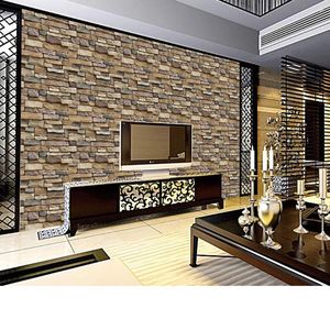 Adesivos de parede decoração para casa 3d pvc papel tijolo pedra papel de parede diy efeito rústico auto adesivo decoração adesivo sala estar
