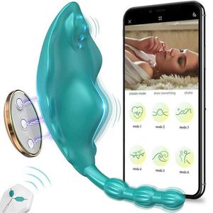 Секс-игрушки для взрослых для женщин Приложение Remote G Spot Clitoris Vibrator Женские трусики Бабочка Вибрационный стимулятор Bluetooth Control Женская мастурбация Игрушки