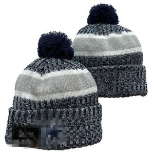 Kovboylar Beanies Bobble Hats Beyzbol Top Kapakları 2023-24 Moda Tasarımcı Kova Şapk Tıknaz Tap Fux Pom Beanie Noel Şapkası Spor Spor Örgü Şapkalar