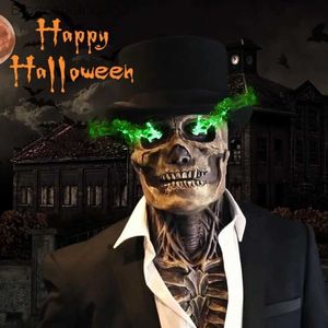 Thema Kostüm Neue Halloween Terror Maske 3D Realität Vollkopf Schädel Maske Halloween Camouflage Requisiten Aktivität Helm Schädel Latex Terror MaskL231008