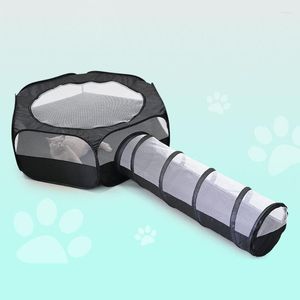 Portadores de gatos tubo dobrável cercadinho brinquedo playtunnel tenda casa cães playtube scratchproof tédio pet entretenimento interno