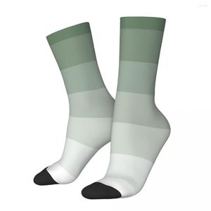 Meias masculinas listras verdes harajuku meias de alta qualidade durante toda a temporada acessórios longos para homem mulher presentes de natal