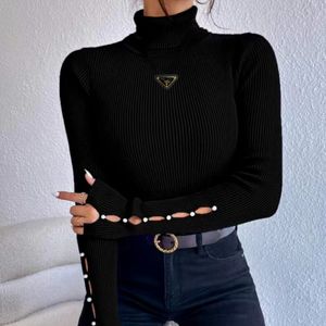 Ladies Knitted Fashion Autumn and latestTight Basic Sweater P design women's sweater fashionable England wind leisure printing letter wool sweaters Women Sweaters