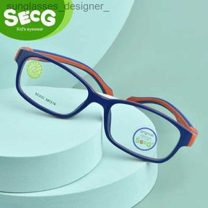 Sunglasses Frames SECG Ultralight Flexible Soft Kids Frame Children Optical Spectacle Frame Glasses for Sight Eyeglass Lunettes De Vue EnfantL231007