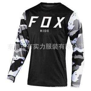 2023 Erkek Tişörtleri Fox Kros Bisiklet Takımı Top Mountain Motosiklet Yarışı Hızlı Kurutma Nefes Üretilebilir Uzun Kollu Hız İndirim