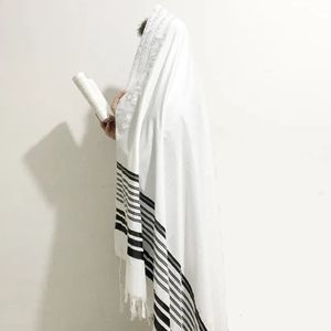 Schals Tallit Gebetsschal 55 x 74 Zoll 140 x 190 cm Israel Schwarz Silber Streifen Gadol Tzitzit für Wascheisen Geschenk Bar Mitzvah 231007