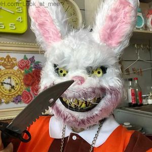 Maschere per feste Coniglio Orso Maschera Cosplay Festa di Halloween Copricapo spaventoso Carnevale Costume per feste Danza in maschera Horror Bunny Copricapo Puntelli Q231007