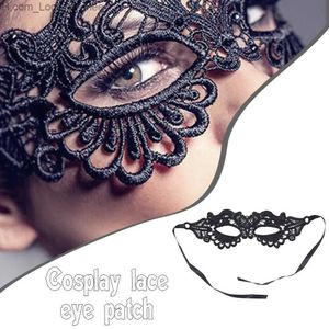 Party Masks Sexy Lace Eye Masquerade för vuxna binder tillbaka cosplay Blindbindad kostym Kvinnans sminkdräkt broderad för fest Halloween H9 Q231007