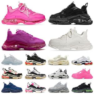 Повседневная обувь Triple s: бежевый, зеленый, желтый, серый, красный, синий, серебряный, красный, черный, белый и розовый, женские фиолетовые, розовые, золотые, мужские кроссовки, кроссовки для стилиста, тройные туфли