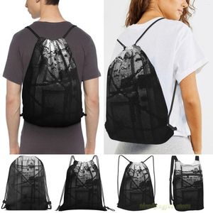 Einkaufstaschen Silent Hill 4 The Room Damen Kordelzug Sackpack Gym Herren Outdoor Reiserucksäcke für Training Fitness Schwimmtasche