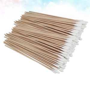 Pamuklu Swabs 500pcs q- Tips Pamuklu Swab Tek Pamuk 15 cm Ahşap sap kutusu 231007