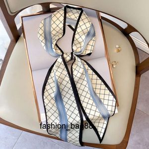 Skriv ut silke kvinnor halsdukar vårhöst halsduk handväska band mode hår huvudduk halsduk 15*150 cm