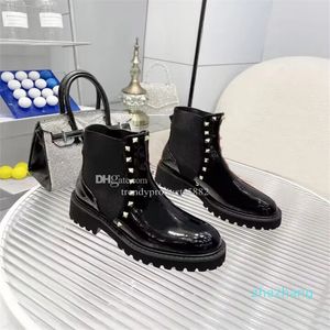 2023 – Damen-Stiefel aus echtem Leder mit hohem Absatz, nackte Stiefel, modische Martin-Stiefel aus Wildleder mit dicker Sohle, Show-Party, Hochzeit, schmale Passform, kurzer Rock, passend zu Größe 35–41