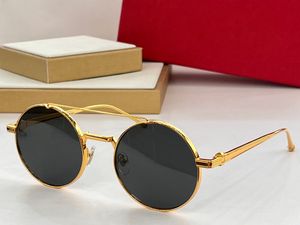Okulary przeciwsłoneczne dla mężczyzn i kobiet projektantów 0279 Moda w stylu wybiegów Gogle anty-UlTraviolet UV400 Retro okulary okrągłe metalowe okulary losowe pudełko