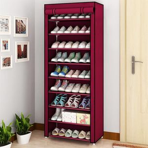 4 5 6 8 10 Layer Dustproof Shoe Rack Non-woven Home Shoe Storage Rack Bedroom Dormitory Corridor Cabinet Storage Closet 201109217e