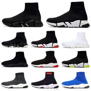 Designer Speeds 2.0 Freizeitschuhe Plattform Sneaker Männer Frauen Tripler Paris Socken Stiefel Marke Schwarz Weiß Blau Licht Rubin Graffiti Luxus Hohe Trainer Turnschuhe