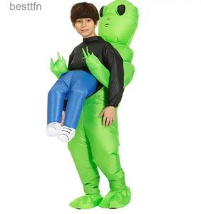 Tema Costume Verde Bambini Adulto ET Alien tavolo Come Anime Abiti Abito mascotte Halloween Party Cosplay Viene per Uomo Donna Ragazzi RagazzeL231007