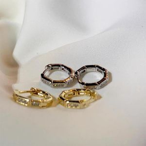 Hoop Ohrringe 925 Silber Nadel Einreihige Ohrring Für Frauen Mädchen Party Hochzeit Schmuck Pendientes Zubehör EH209