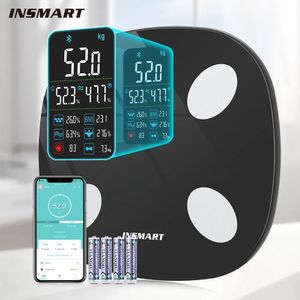 Skale masy ciała Insmart Skala masy ciała Bilans Sale cyfrowa skala łazienki dla ludzkiego 180 kg BMI Body Fat Professional Bioimpedance Scale 231007