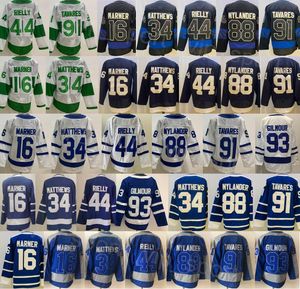 Hockey Uomo 34 Maglia Auston Matthews Reverse Retro 16 Mitchell Marner 88 William Nylander 44 Morgan Rielly 93 Doug Gilmour 91 John Tavares Stadium Series Arenas