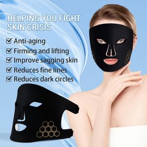 Beauty mask instrument silicone mask instrument infrared phototherapy face household led color light whitening anti-aging lifting skin rejuvenation instrument