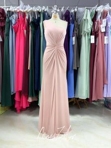 Party Dresses Soft Pink Stretch Fabric aftonklänning 2023 One Shoulder veckas paljetter True Picture Luckgirls Prom Mocini skräddare