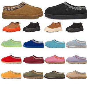 Pantofole Tasman Tazz seme di senape Ciabatte in pelliccia di castagno Pelle di pecora Classica Ultra Mini Stivali con plateau Inverno Donna Uomo Scarpe slip-on Tomaia in pelle scamosciata Lana Autunno54545001