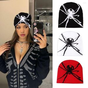 Beanies Jacquard Autumn and Winter Hat Halloween Spider Unisex Woolen varm stickad för män kvinnor