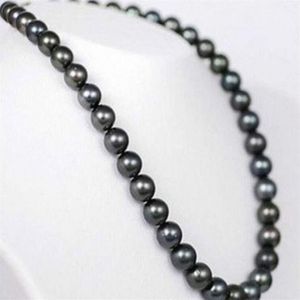 REAL BEAUTIFUL 17 5-12MM TAHITIAN NATURAL BLACK PEARL NECKLACE REAL BEAUTIFUL 17 10MM TAHITIAN NATURAL BLACK PEARL NEC272p