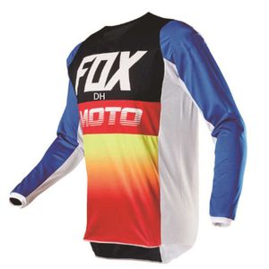 2023 Męskie koszulki Fox Nowy prędkość zstępująca rower górski Top Long Rleeve Off Road Racing Zużycie oddychające