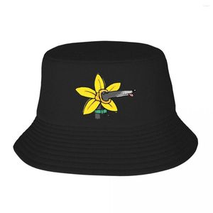 Berets Derpodil Bucket Chapéus Panamá para Homem Mulher Bob Cool Pescador Verão Praia Pesca Unissex Caps