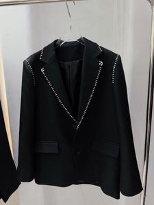 Men's Suits TD9053 Fashion Coats & Jackets 2023 Runway Semi-sheer Jacquard Mesh Chinese Lace-up Summer Loose Suit