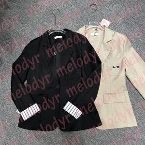 Autumn Winter Women Blazer Coat Brodery Letter Jacket Suit Designer Warm Windbreaker Blazer Womens Collaborative Jackets