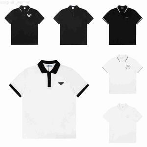 Polos Polos Designer Mens T Shirt TEES High-end Stylist Letter Botton V Neck Men Tops Tees Woman Tshirts Luksusowe ubrania na swobodne ubrania azjatyckie rozmiar xs-l 8xHz