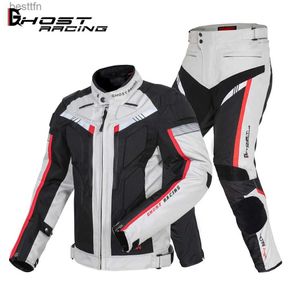 Others Apparel Ghost Racing Men Motorcycle Jacket Pants Summer Winter Moto Jacket Suits Waterproof Motocross Riding Reflective Clothing M-5XLL231007