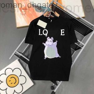 Men's T-Shirts Designer DesignerDesigner Luxury Loes Classic Summer Print Urban Casual Pullover Flare Loose Round Neck 100% Cotton Short Sleeve T-Shirt JP4Y 52GV