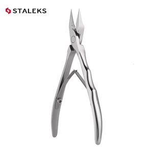 Kutseldsaxar Staleks NE-61-16 Högkvalitativ död hudborttagare Handgrepp Rostfritt stål Pro Toe Nail Cuticle Scissors Manicure Tool 231007