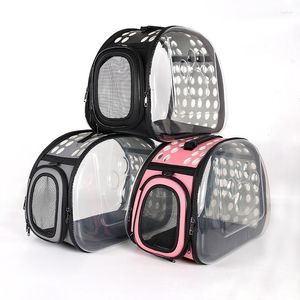 Cat Carriers 2023 Space Transparent Carrier Bag Breathable Pet Small Dog Backpack Travel Cage Handbag For Kitten