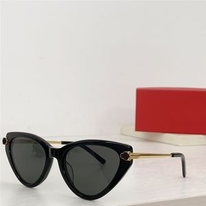 Neue Modedesign-Cat-Eye-Sonnenbrille 0453S, Acetatrahmen, Metallbügel, einfacher und beliebter Stil, vielseitige UV400-Linsenschutzbrille