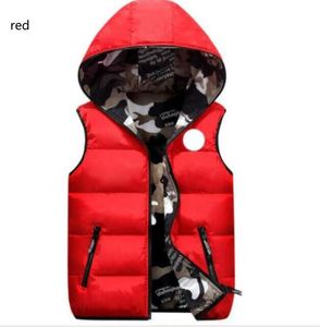 FERG Designer's New Autumn Winter Men's Down Vest jackets Design Chest Badge Casual Hooded Sleeveless Puffer Parka Coat Fashion Thick Warm Outerwear M-4XL