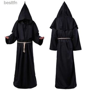 Thema Kostüm Halloween Mittelalter Christian Mönch Priester Roben Hexe Zauberer Umhang Umhang Party Tod Geist Vampir Teufel Cosplay ComesL231007