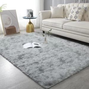 Mattor stora mattor för modernt vardagsrum Långt hårmatta i sovrummet Furry Decoration Nordic Fluffy Floor Bedside Mats 231007