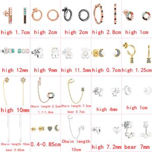 2021 NEW STYLE 100 925 STERLING SILVER BEAR FASHION CLASIAN LADIES EARRINGS PIERRED JEWELRY MANUGANER DIRACT S1308161
